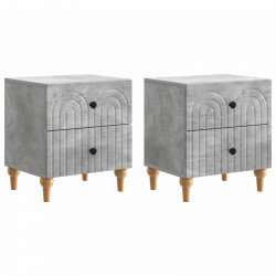 Szafka Nocna z szufladą 2 pcs Betonowy szary 43 x 34,5 x 48 cm