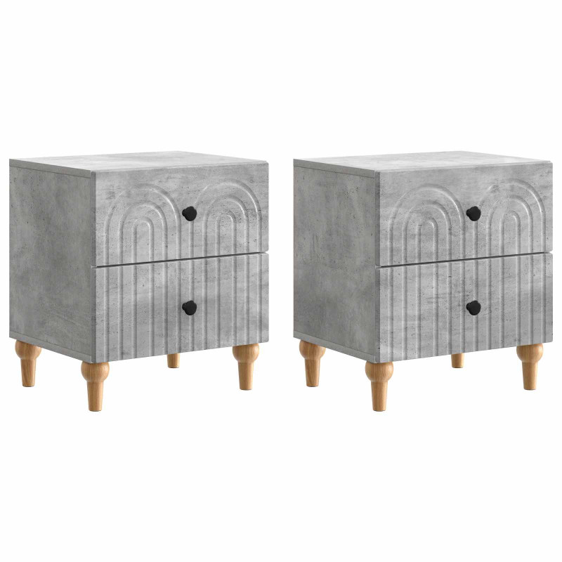 Szafka Nocna z szufladą 2 pcs Betonowy szary 43 x 34,5 x 48 cm