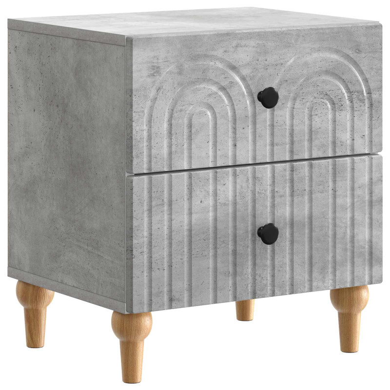 Szafka Nocna z szufladą 2 pcs Betonowy szary 43 x 34,5 x 48 cm