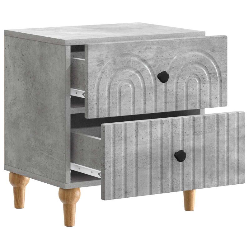 Szafka Nocna z szufladą 2 pcs Betonowy szary 43 x 34,5 x 48 cm