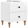 Szafka Nocna 2 pcs Biały wysoki połysk 43 x 34,5 x 48 cm