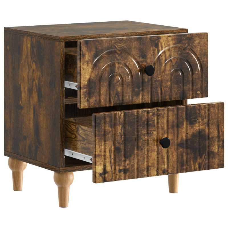 Szafka Nocna z szufladą 2 pcs Dąb wędzony 43 x 34,5 x 48 cm