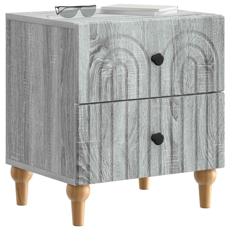 Szafka Nocna z szufladą 2 pcs Szary Sonoma 43 x 34,5 x 48 cm