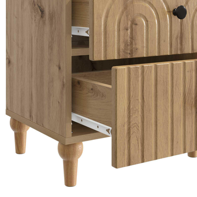 Szafka Nocna z szufladą 2 pcs Dąb artisan 43 x 34,5 x 48 cm