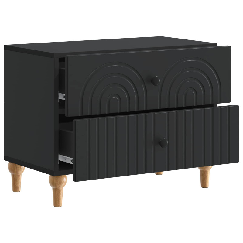 Szafka Nocna Czarny 62 x 34,5 x 48 cm Drewno inżynieryjne