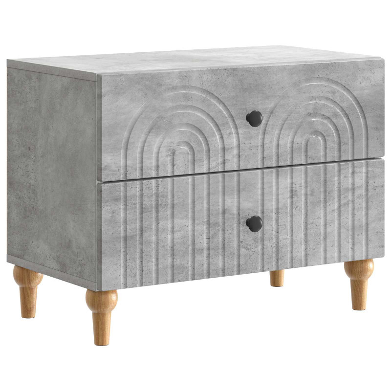 Szafka Nocna z szufladą Betonowy szary 62 x 34,5 x 48 cm
