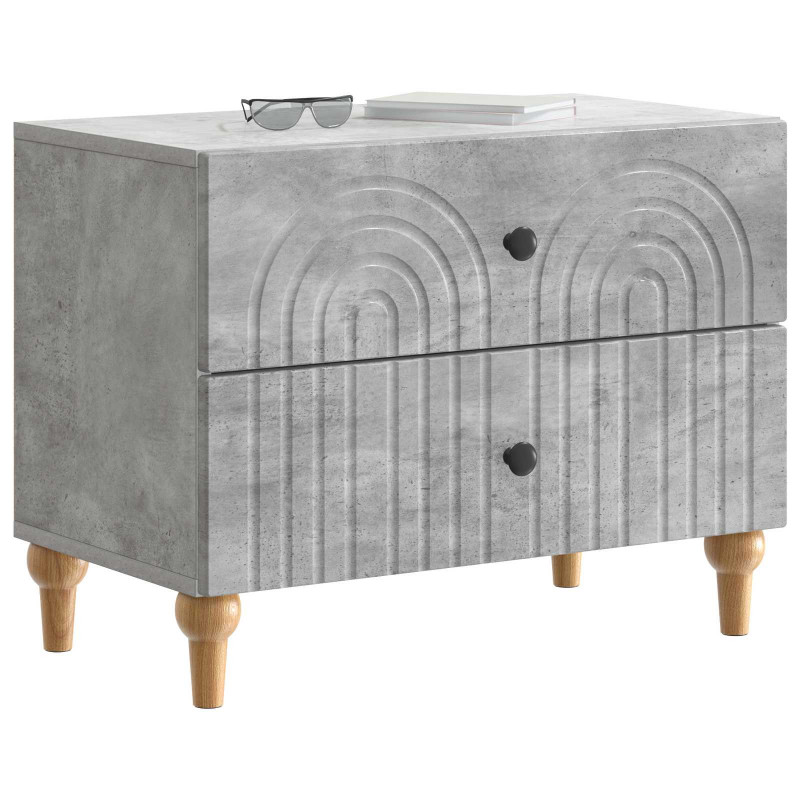 Szafka Nocna z szufladą Betonowy szary 62 x 34,5 x 48 cm