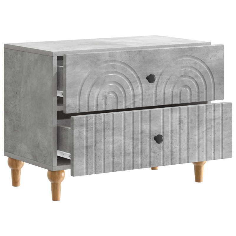 Szafka Nocna z szufladą Betonowy szary 62 x 34,5 x 48 cm