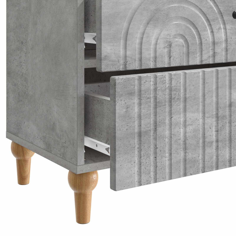 Szafka Nocna z szufladą Betonowy szary 62 x 34,5 x 48 cm