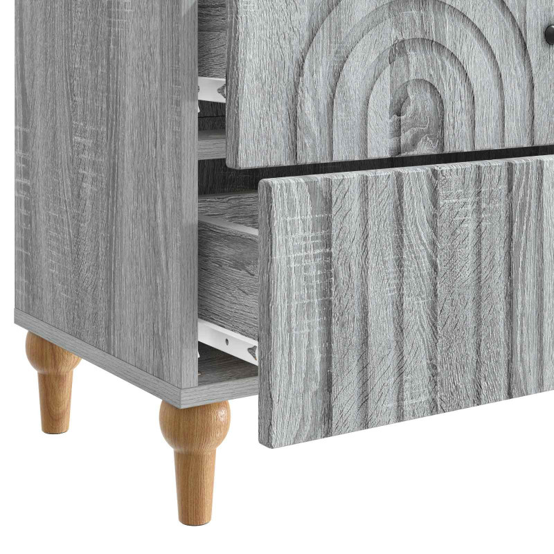 Szafka Nocna Szary Sonoma 62 x 34,5 x 48 cm Drewno inżynieryjne