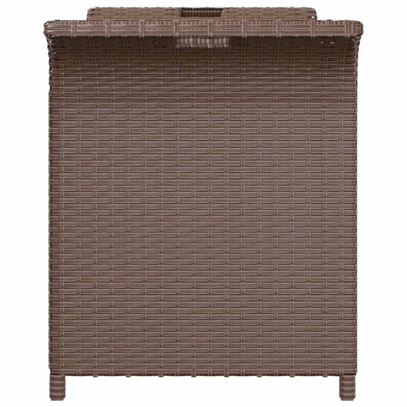 Ławka ogrodowa z poduszką, brązowa, 116x46x57 cm, polirattan