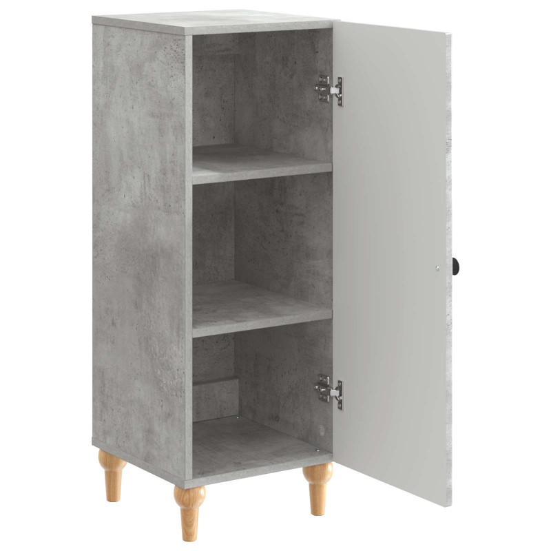 Bufet Betonowy szary 33 x 34,5 x 90 cm Drewno inżynieryjne