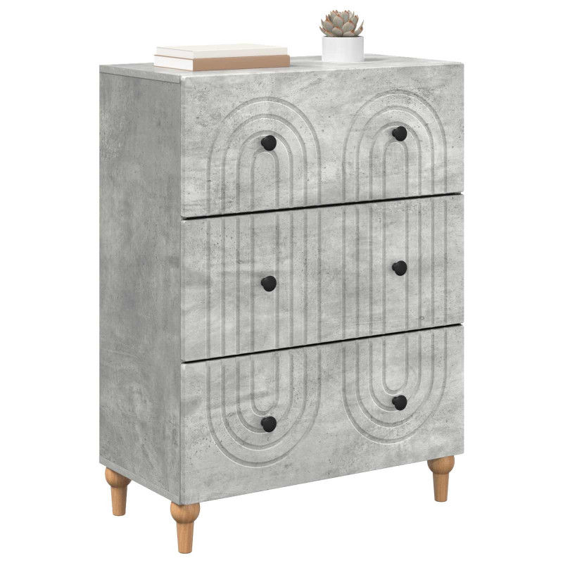 Szafka z Szufladami Betonowy szary 66 x 34,5 x 90 cm