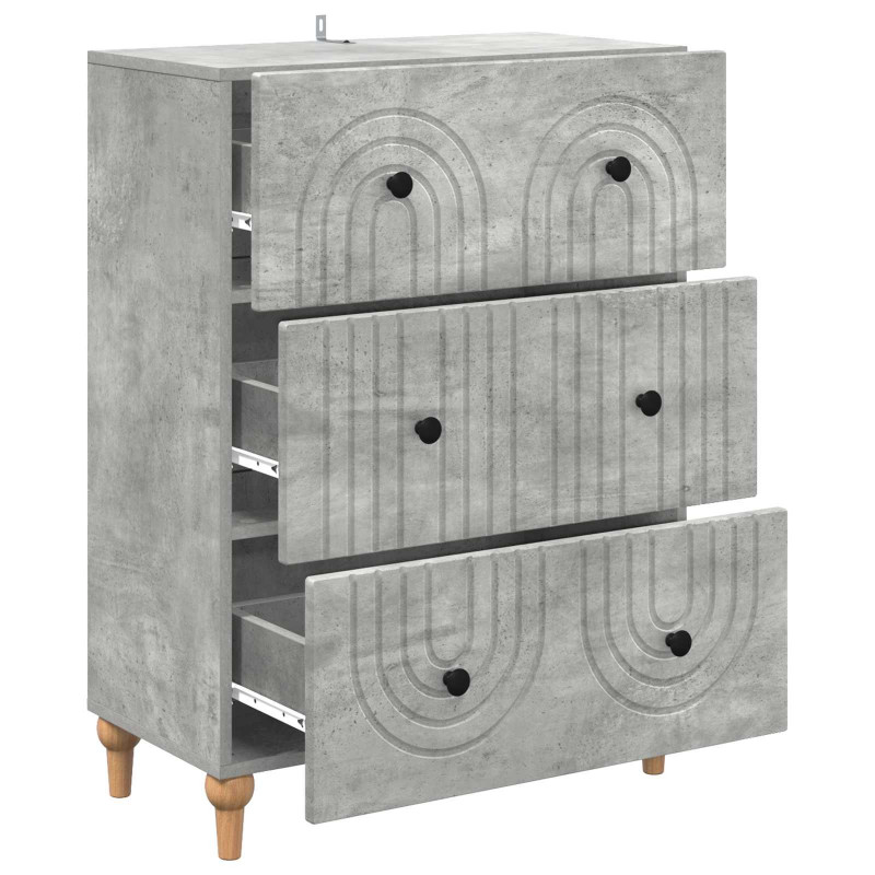 Szafka z Szufladami Betonowy szary 66 x 34,5 x 90 cm