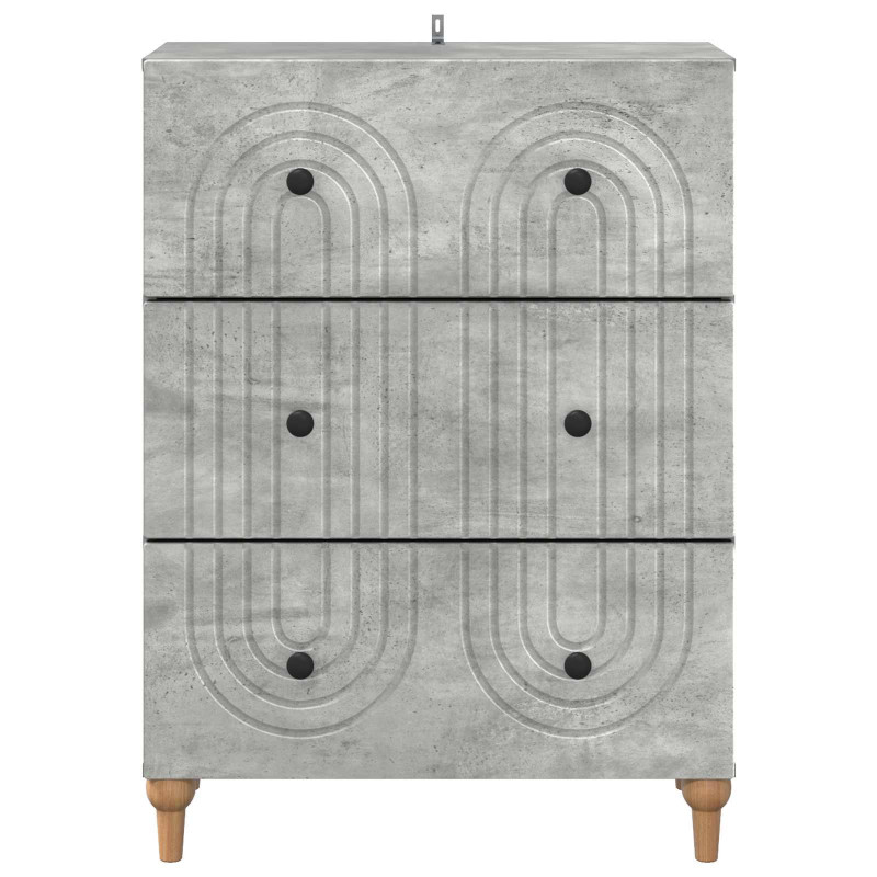 Szafka z Szufladami Betonowy szary 66 x 34,5 x 90 cm