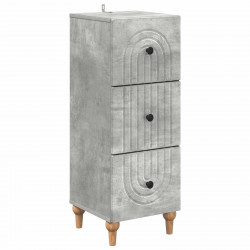 Szafka z Szufladami Betonowy szary 33 x 34,5 x 90 cm
