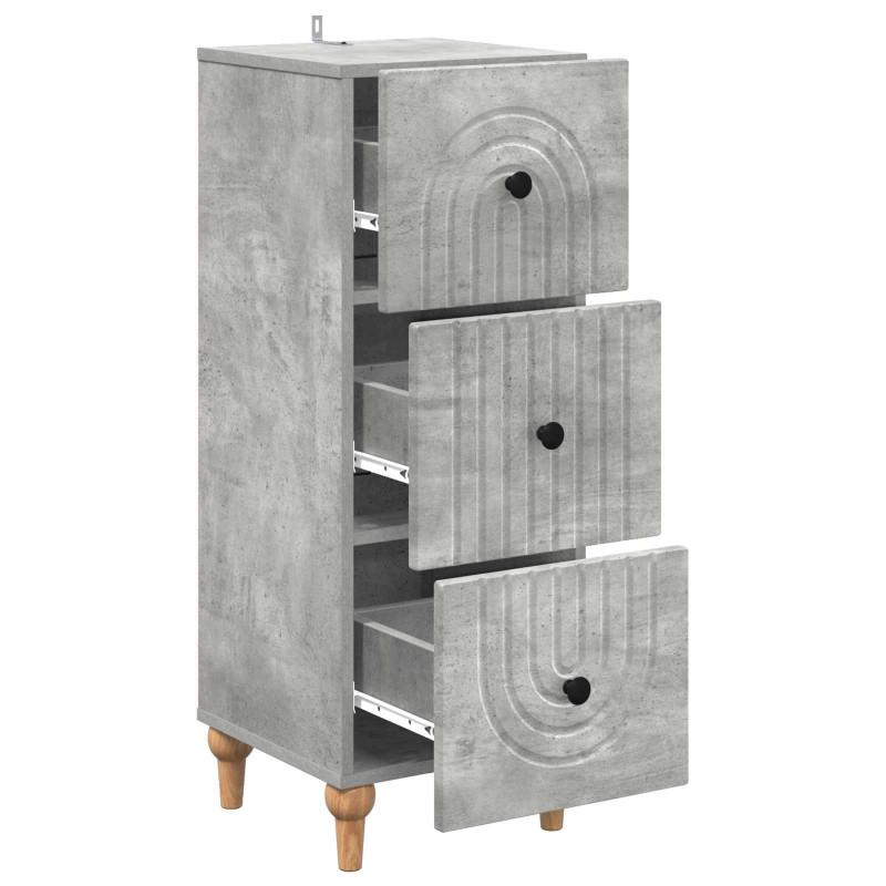 Szafka z Szufladami Betonowy szary 33 x 34,5 x 90 cm