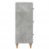 Szafka z Szufladami Betonowy szary 33 x 34,5 x 90 cm