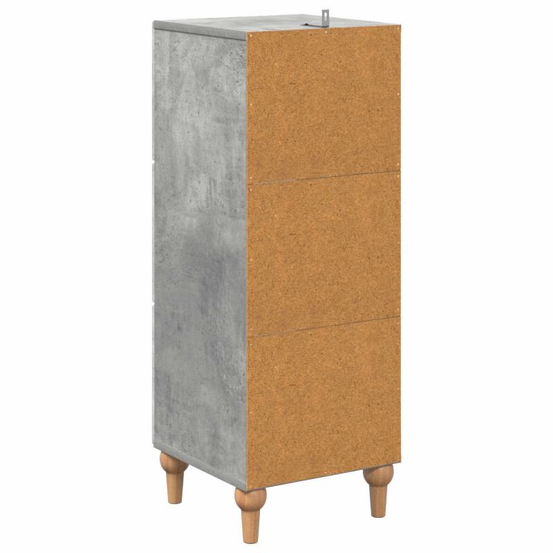 Szafka z Szufladami Betonowy szary 33 x 34,5 x 90 cm