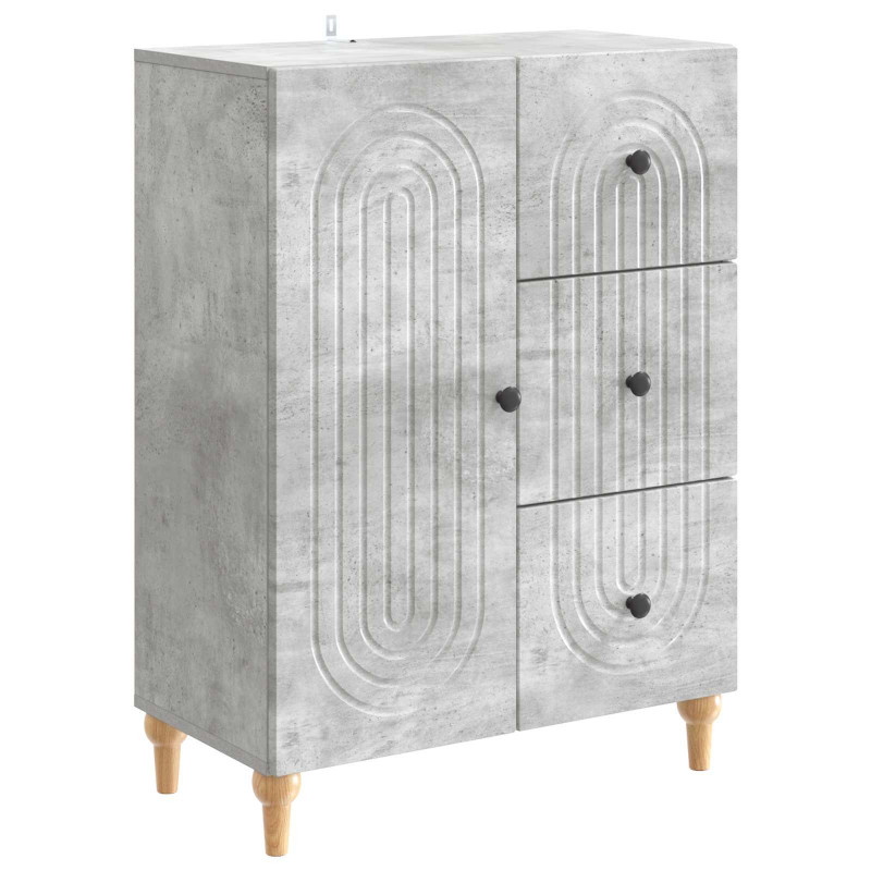 Bufet Betonowy szary 66 x 34,5 x 90 cm Drewno inżynieryjne