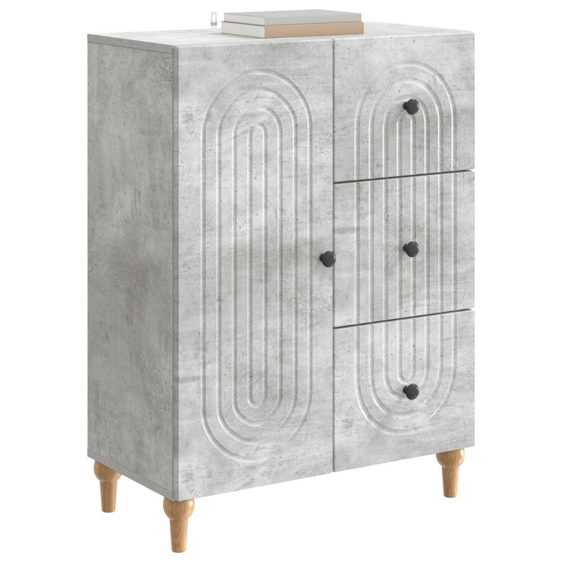 Bufet Betonowy szary 66 x 34,5 x 90 cm Drewno inżynieryjne