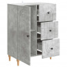 Bufet Betonowy szary 66 x 34,5 x 90 cm Drewno inżynieryjne