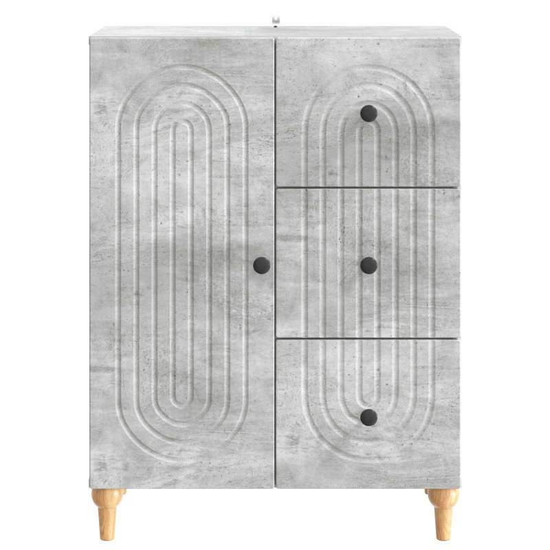 Bufet Betonowy szary 66 x 34,5 x 90 cm Drewno inżynieryjne