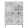 Bufet Betonowy szary 66 x 34,5 x 90 cm Drewno inżynieryjne