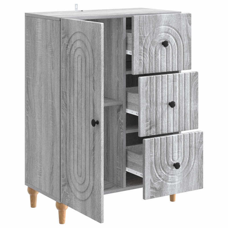 Bufet Szary Sonoma 66 x 34,5 x 90 cm Drewno inżynieryjne