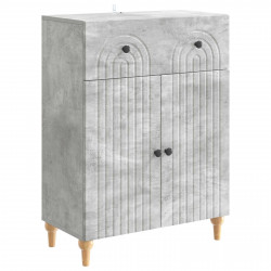 Bufet Betonowy szary 66 x 34,5 x 90 cm Drewno inżynieryjne