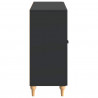Bufet Czarny 89 x 34,5 x 80 cm Drewno inżynieryjne