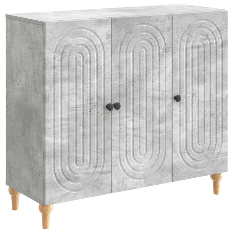 Bufet Betonowy szary 89 x 34,5 x 80 cm Drewno inżynieryjne