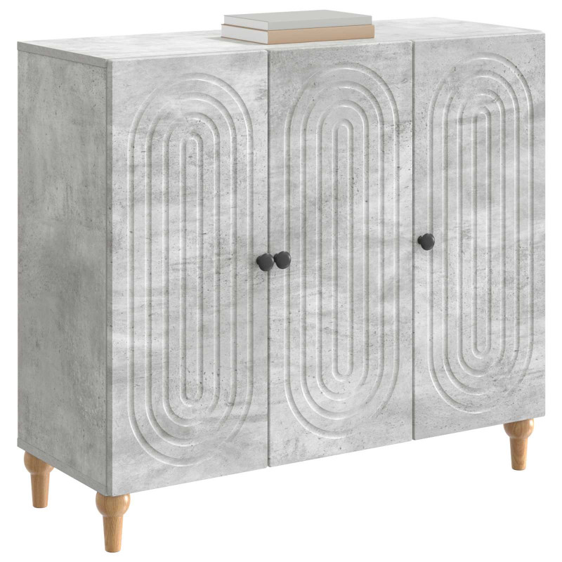 Bufet Betonowy szary 89 x 34,5 x 80 cm Drewno inżynieryjne