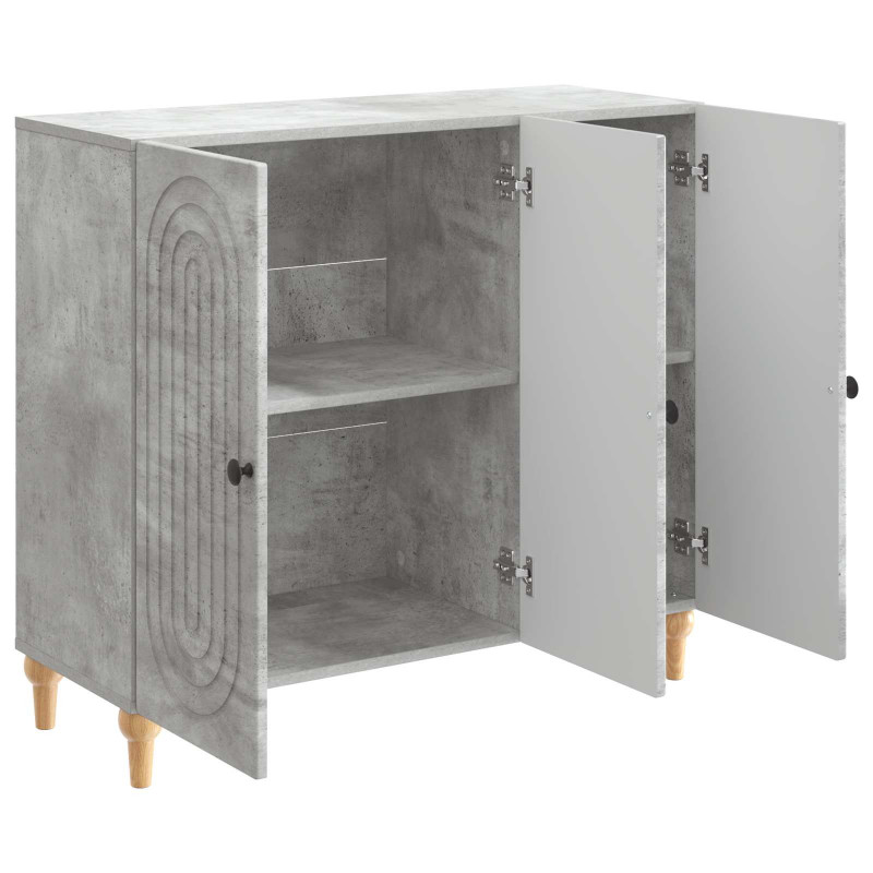 Bufet Betonowy szary 89 x 34,5 x 80 cm Drewno inżynieryjne