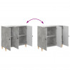 Bufet Betonowy szary 89 x 34,5 x 80 cm Drewno inżynieryjne