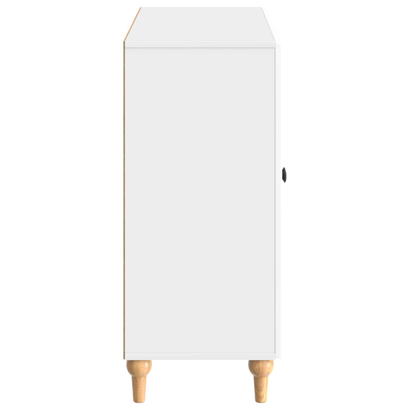 Bufet Biały wysoki połysk 89 x 34,5 x 80 cm Drewno inżynieryjne