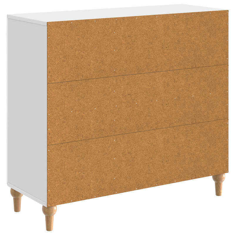 Bufet Biały wysoki połysk 89 x 34,5 x 80 cm Drewno inżynieryjne