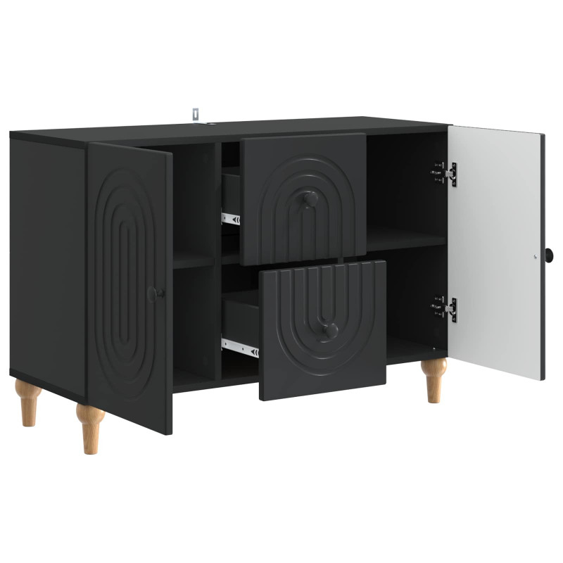 Szafka pod telewizor z szufladą Czarny 89 x 34,5 x 60 cm