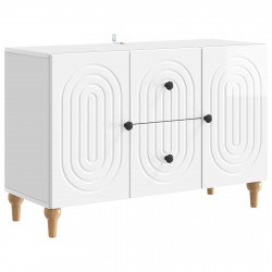 Szafka pod telewizor Biały wysoki połysk 89 x 34,5 x 60 cm