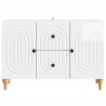 Szafka pod telewizor Biały wysoki połysk 89 x 34,5 x 60 cm