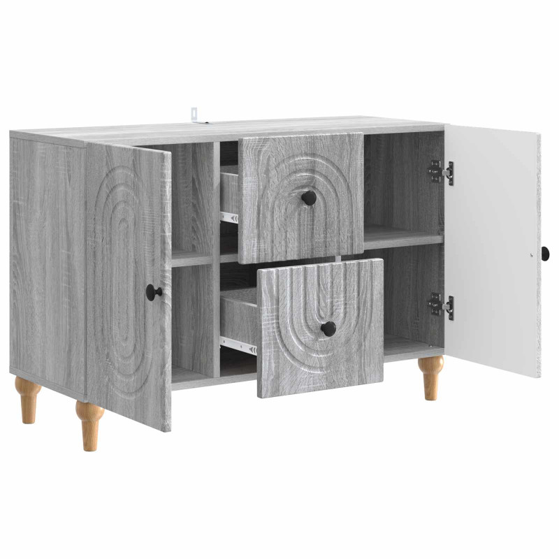 Szafka pod telewizor z szufladą Szary Sonoma 89 x 34,5 x 60 cm