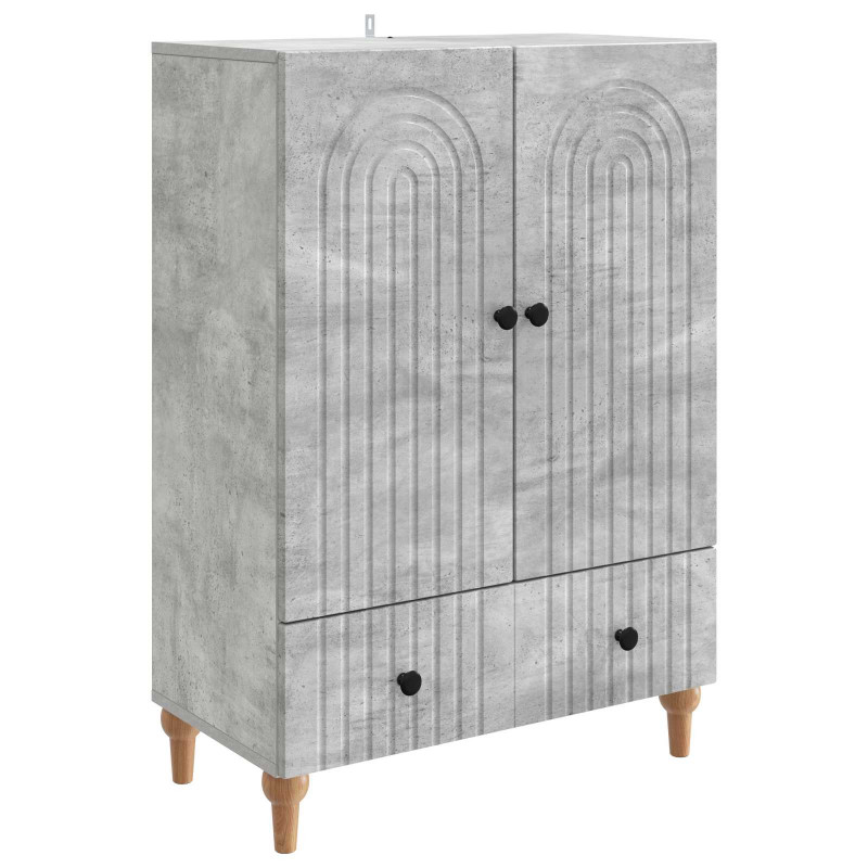 Bufet Betonowy szary 66 x 34,5 x 95 cm Drewno inżynieryjne