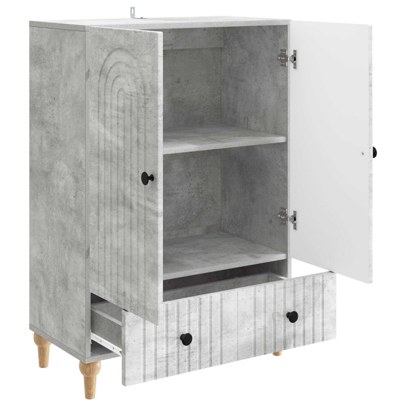 Bufet Betonowy szary 66 x 34,5 x 95 cm Drewno inżynieryjne