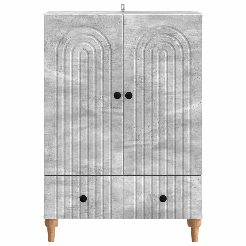 Bufet Betonowy szary 66 x 34,5 x 95 cm Drewno inżynieryjne