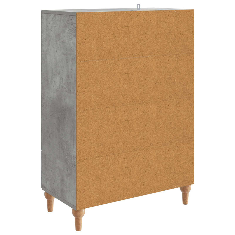 Bufet Betonowy szary 66 x 34,5 x 95 cm Drewno inżynieryjne