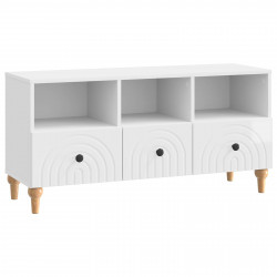 Szafka pod telewizor Biały Wysoki Połysk 102 x 34,5 x 50 cm