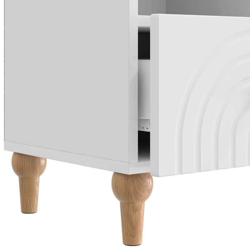 Szafka pod telewizor Biały Wysoki Połysk 102 x 34,5 x 50 cm