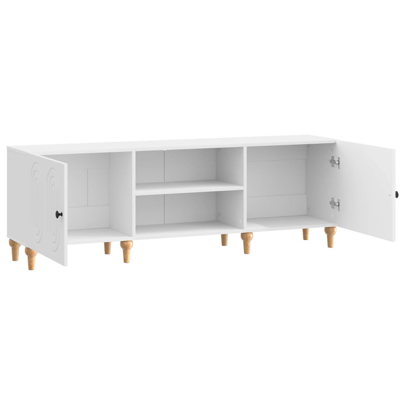 Szafka pod telewizor Biały wysoki połysk 150 x 31 x 50 cm