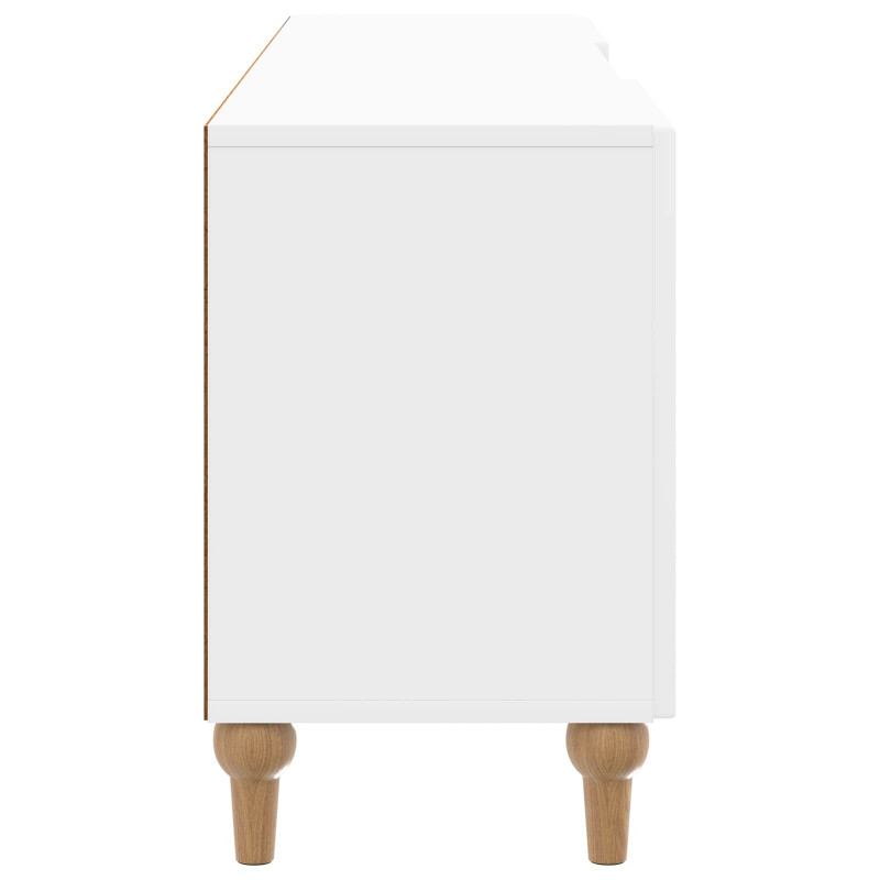 Szafka pod telewizor Biały wysoki połysk 150 x 31 x 50 cm