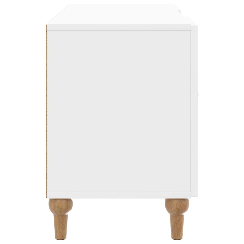 Szafka pod telewizor Biały wysoki połysk 102 x 34,5 x 50 cm